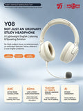 Y08 AI English Learning Headphone - ANC & 30ms Low Latency Voice Monitoring Headset