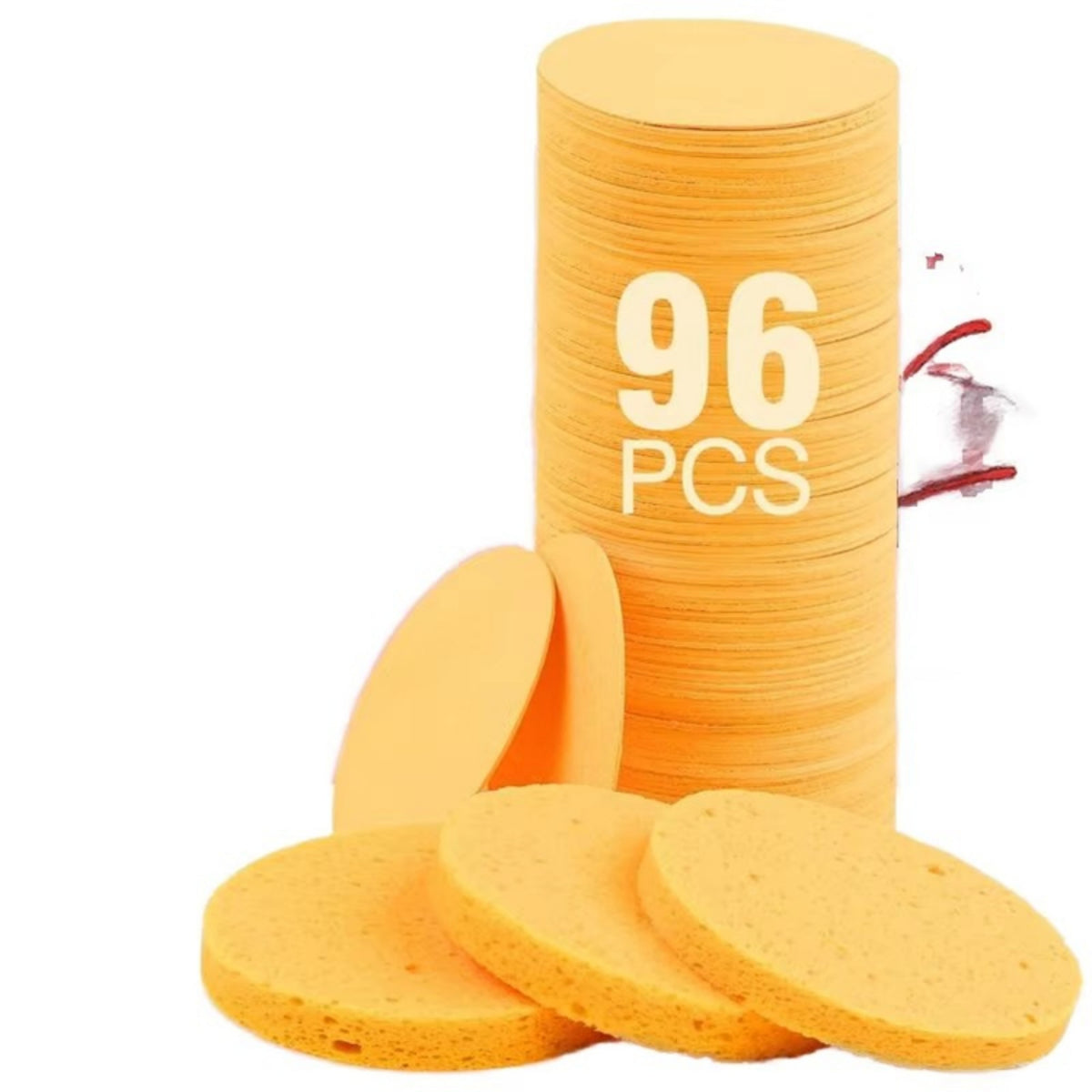 100piece Compressed Natural Cellulose Facial Sponges – Reusable Cleansing Face Wash Sponges & Makeup Removal Pads for Pore Cleansing & Exfoliating